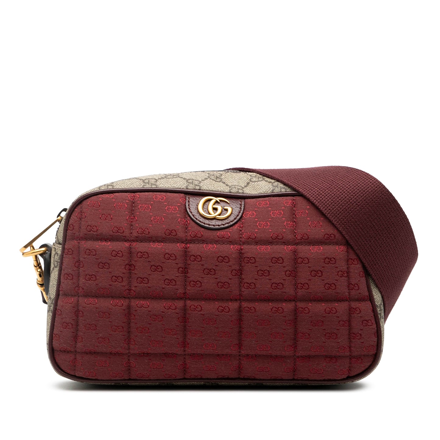 Gucci Small Quilted Mini GG Canvas and GG Supreme Double G Crossbody