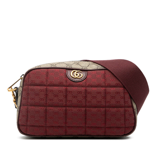 Gucci Small Quilted Mini GG Canvas and GG Supreme Double G Crossbody