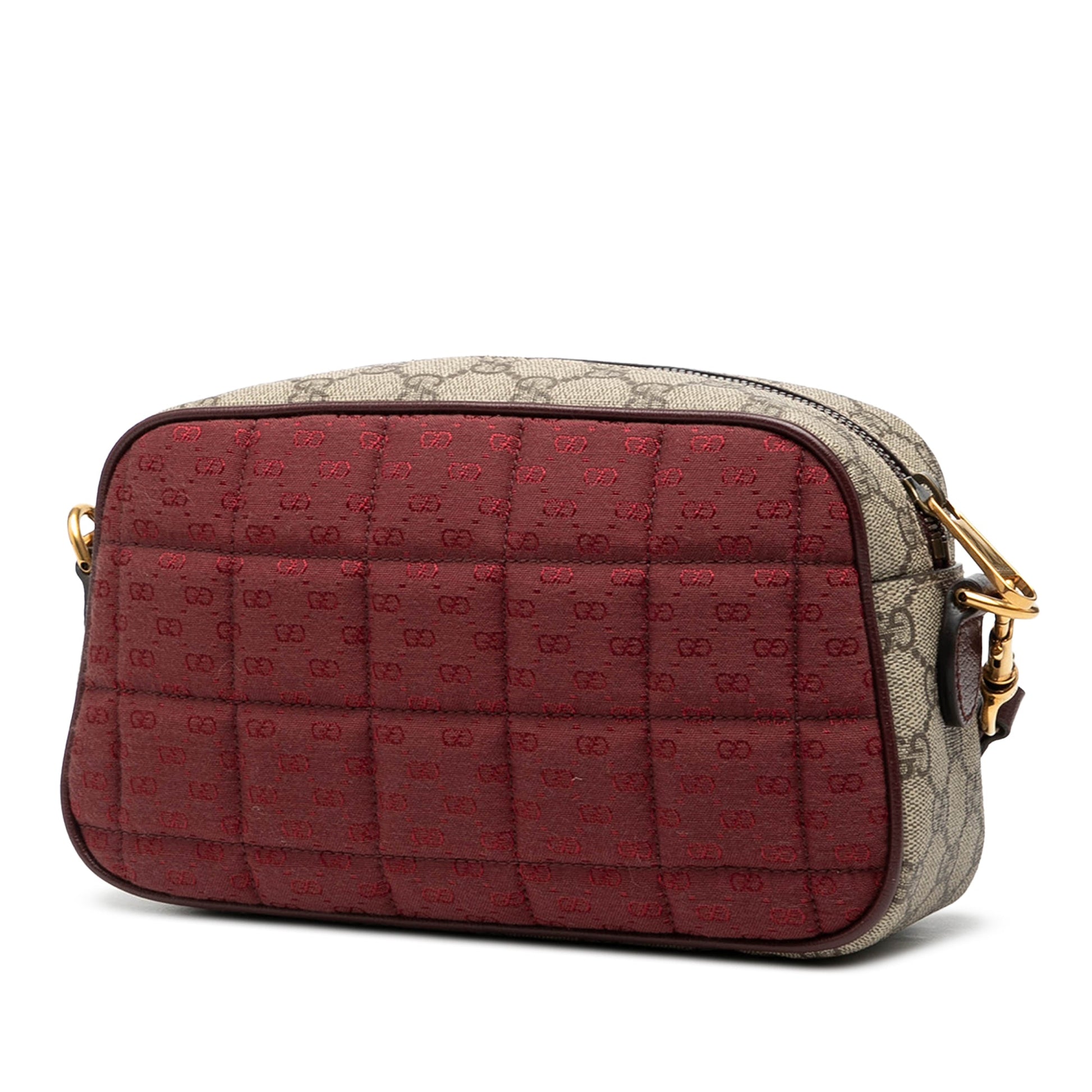 Gucci Small Quilted Mini GG Canvas and GG Supreme Double G Crossbody