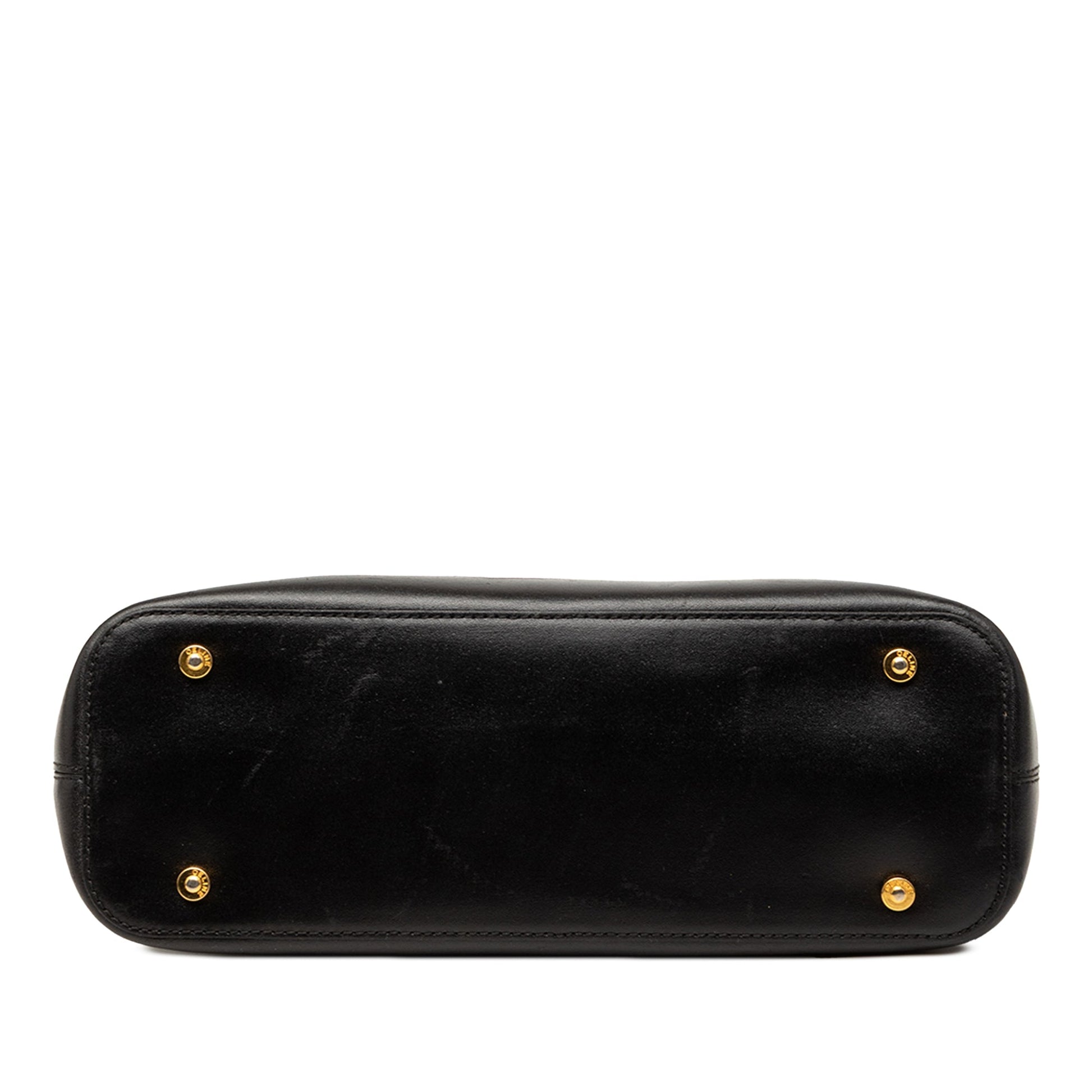 Celine Croc Embossed and Smooth Calfskin Handbag