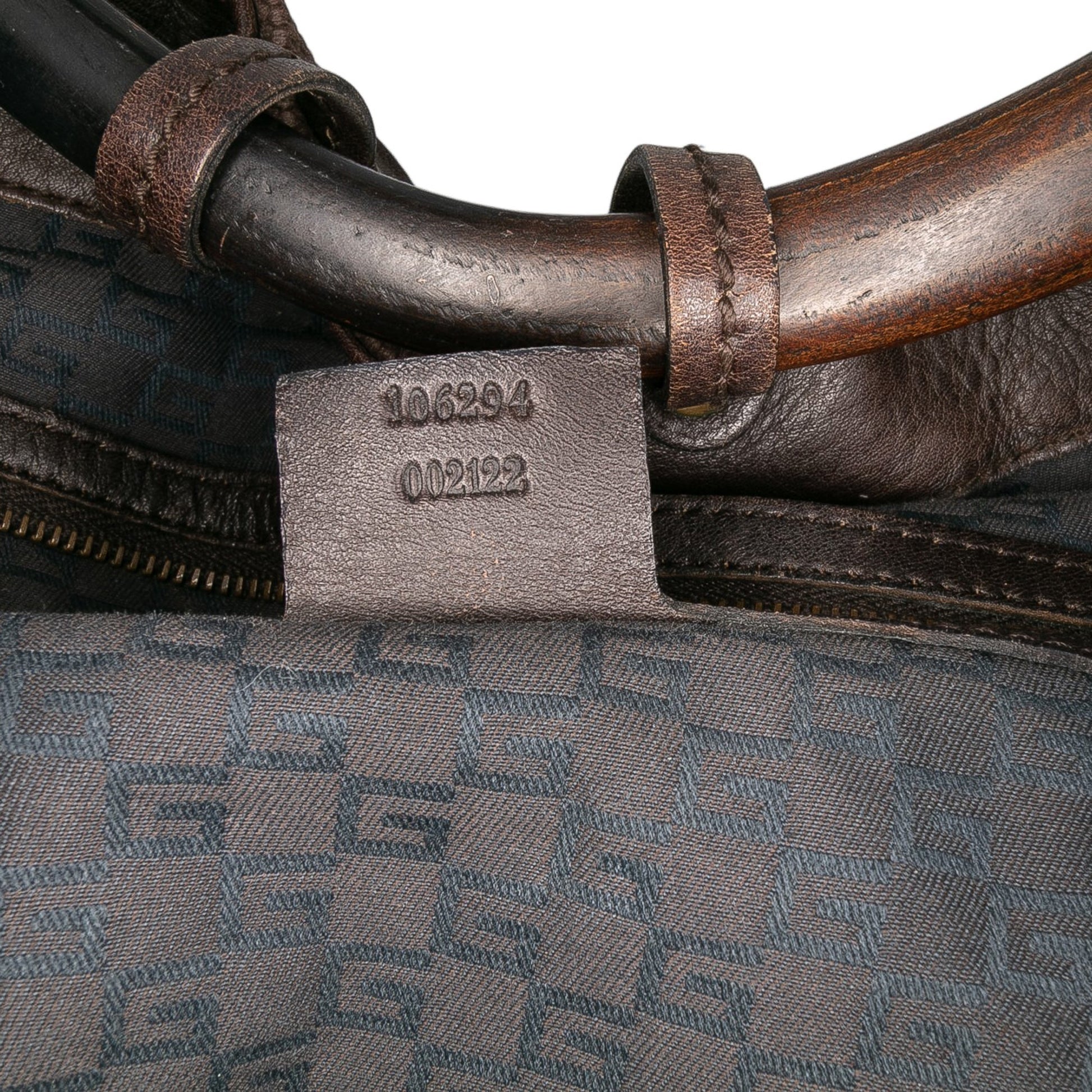 Gucci Canvas Ring Top Handle Bag