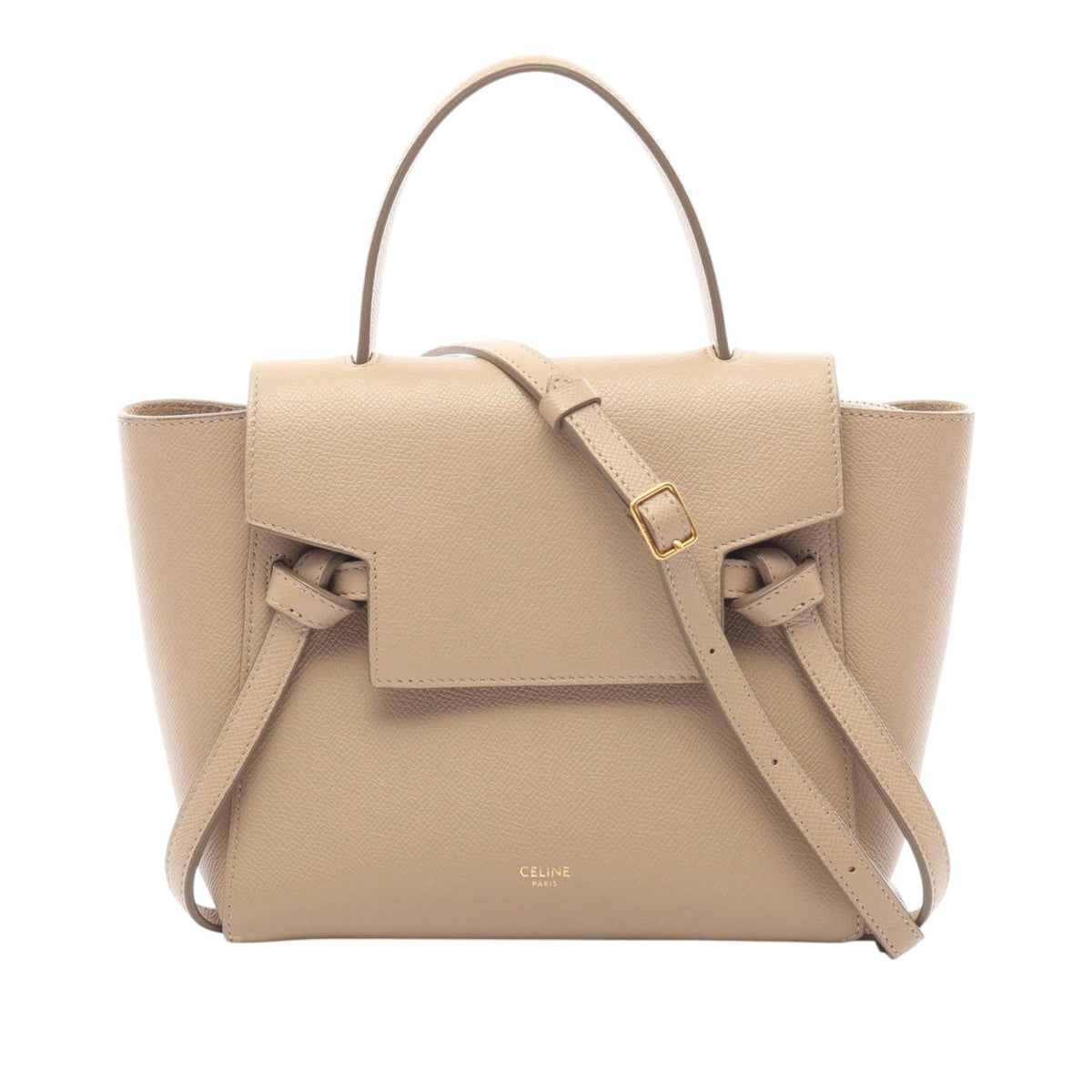 Celine Nano Grained Calfskin Belt Bag — Beige