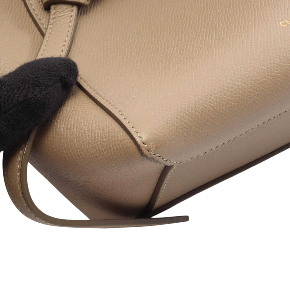 Celine Nano Grained Calfskin Belt Bag — Beige
