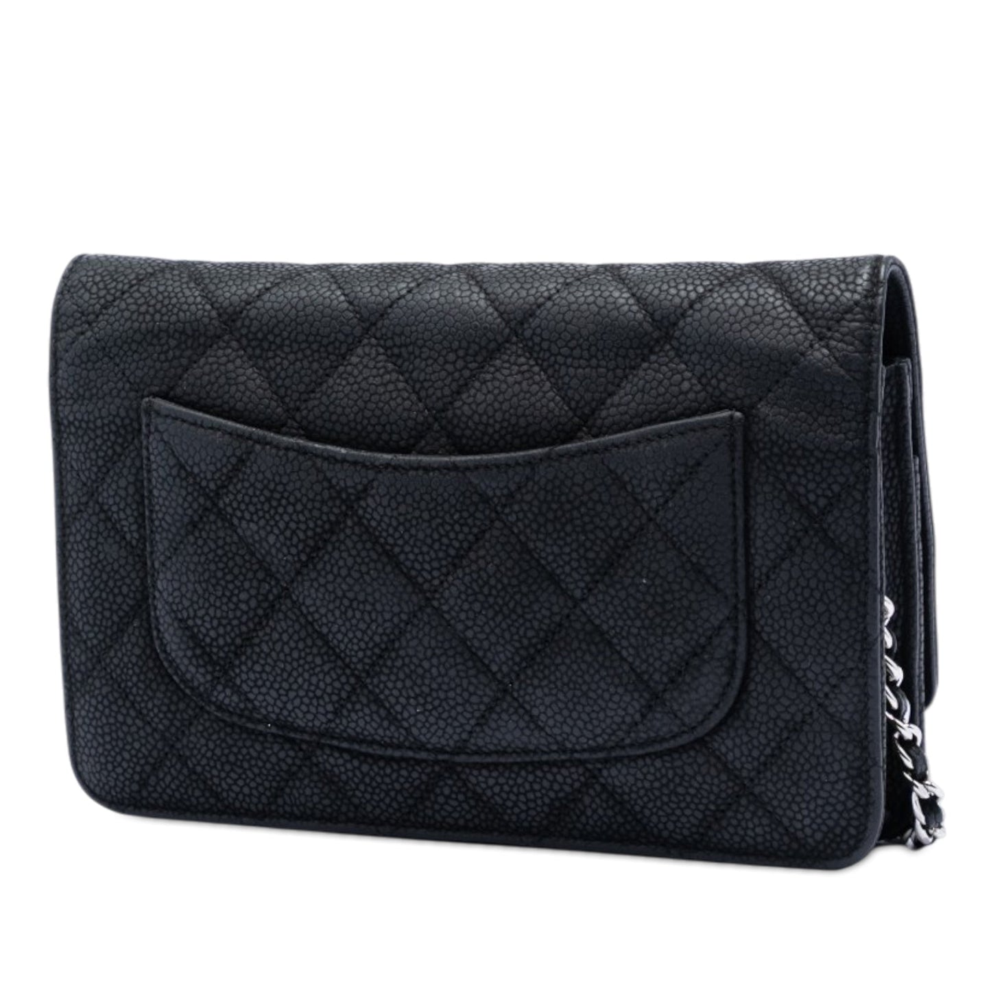 Chanel CC Quilted Caviar Wallet on Chain