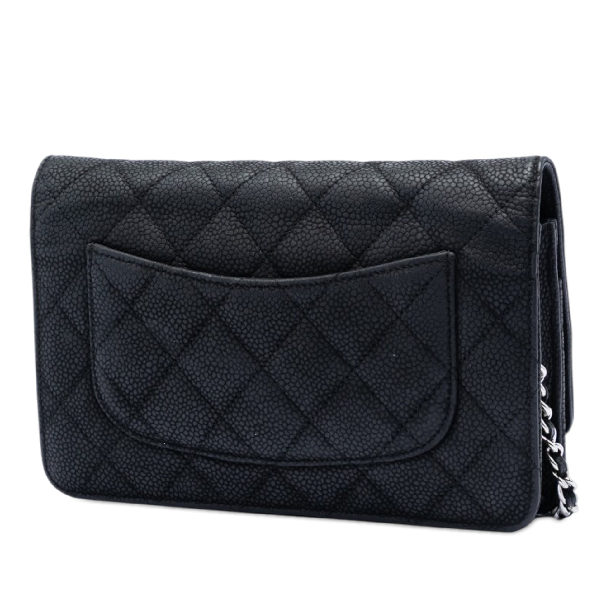 Chanel CC Quilted Caviar Wallet on Chain