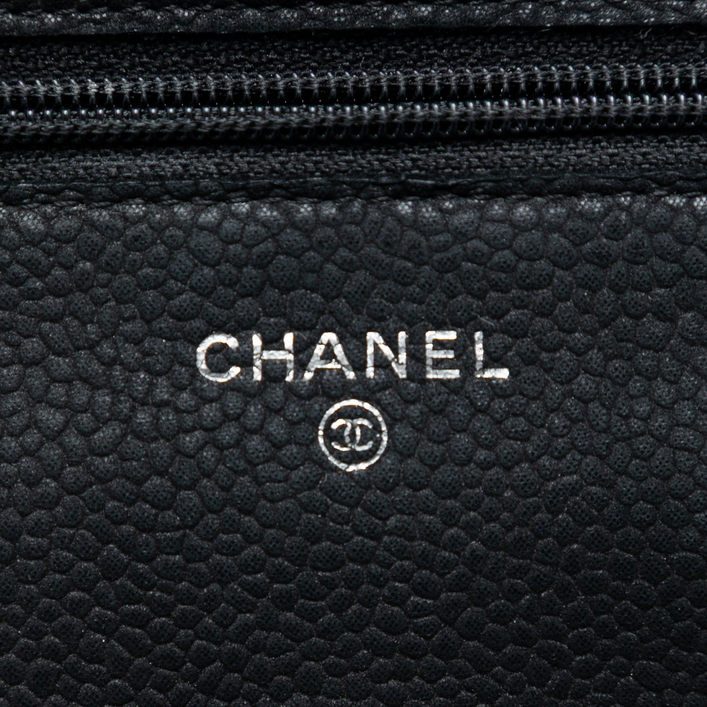 Chanel CC Quilted Caviar Wallet on Chain