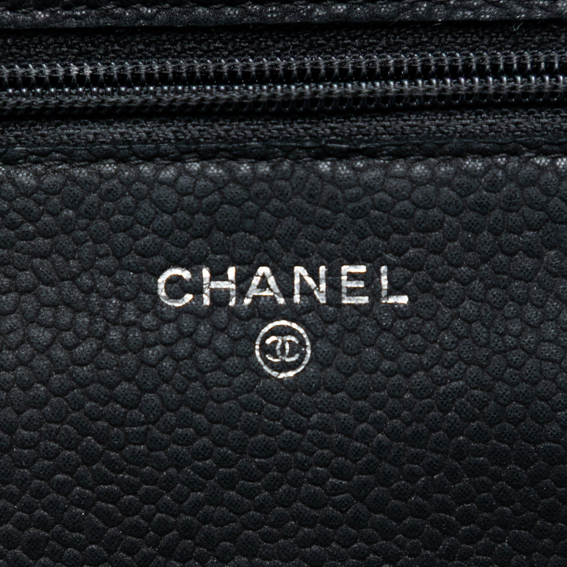 Chanel CC Quilted Caviar Wallet on Chain