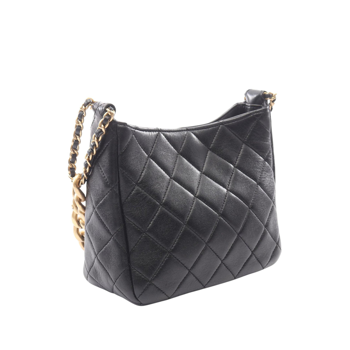 Chanel CC Quilted Lambskin Hobo