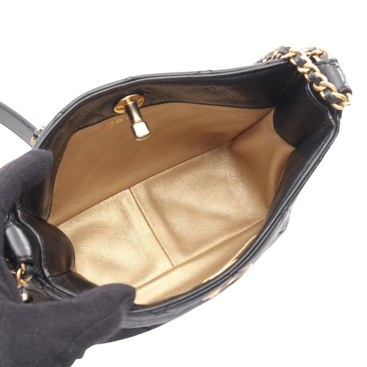 Chanel CC Quilted Lambskin Hobo