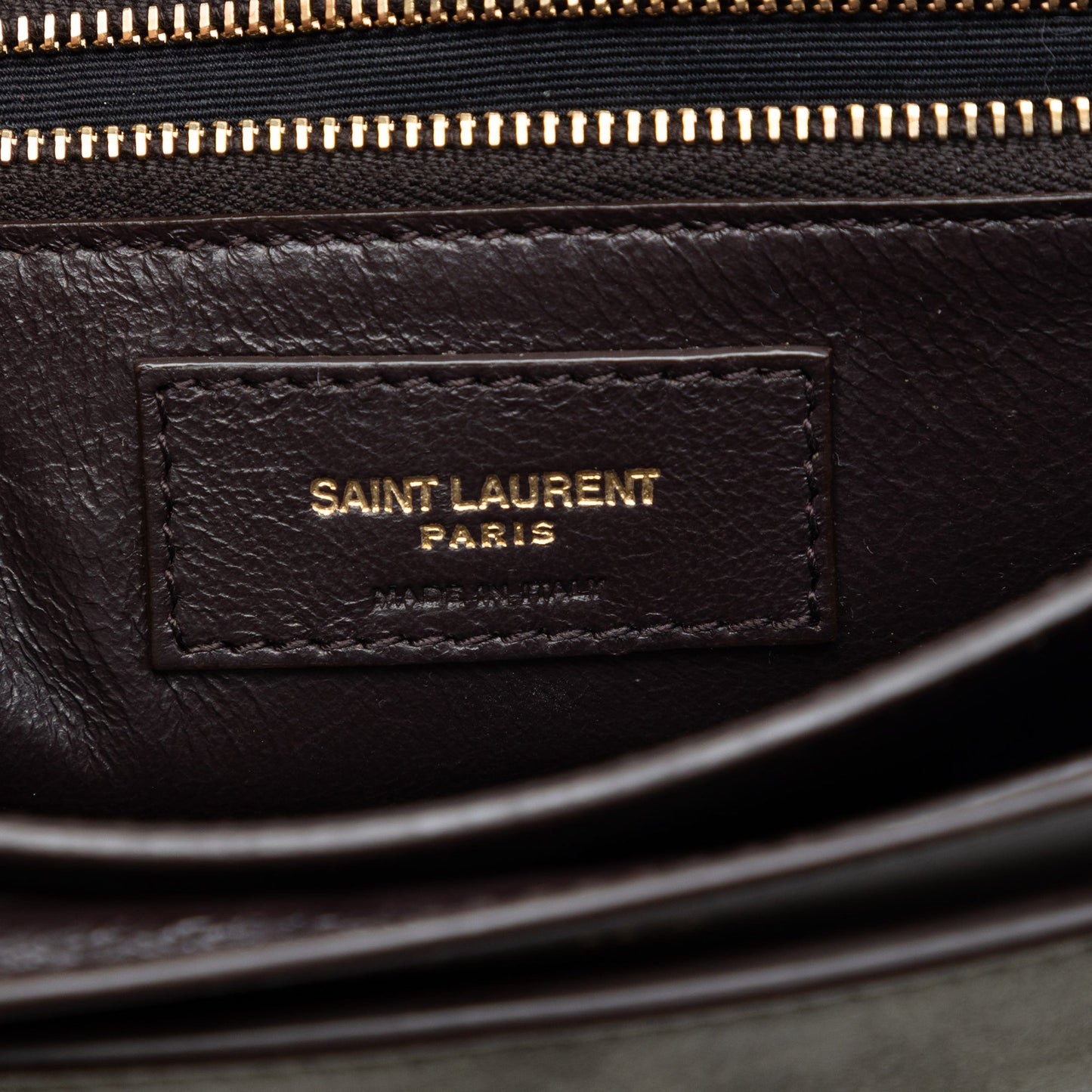 Saint Laurent Suede and Calfskin Monogram Cassandra Clasp Bag