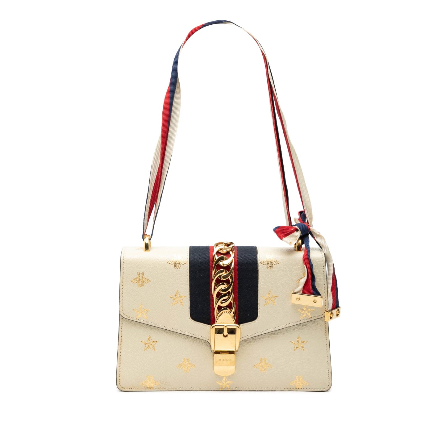 Gucci Small Calfkin Bee Star Sylvie Satchel