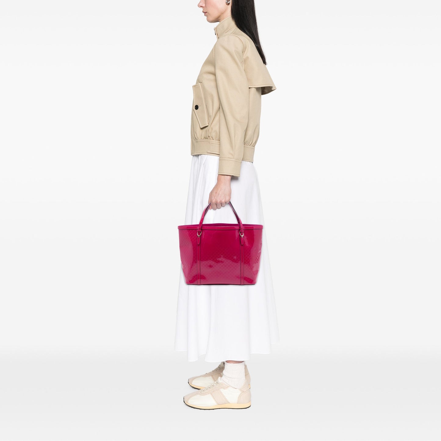 Gucci Patent Microguccissima Nice Tote