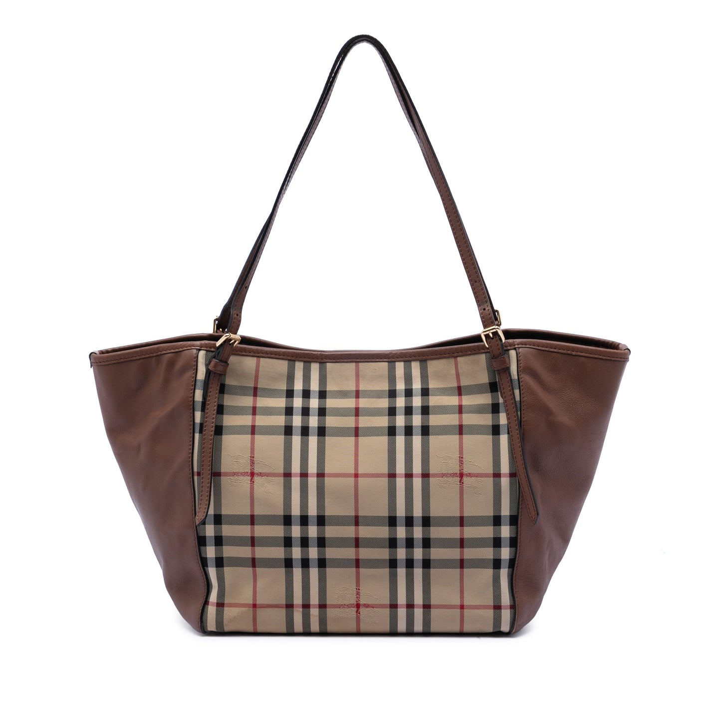 Burberry Small Haymarket Check Canvas and Leather Canterbury Tote