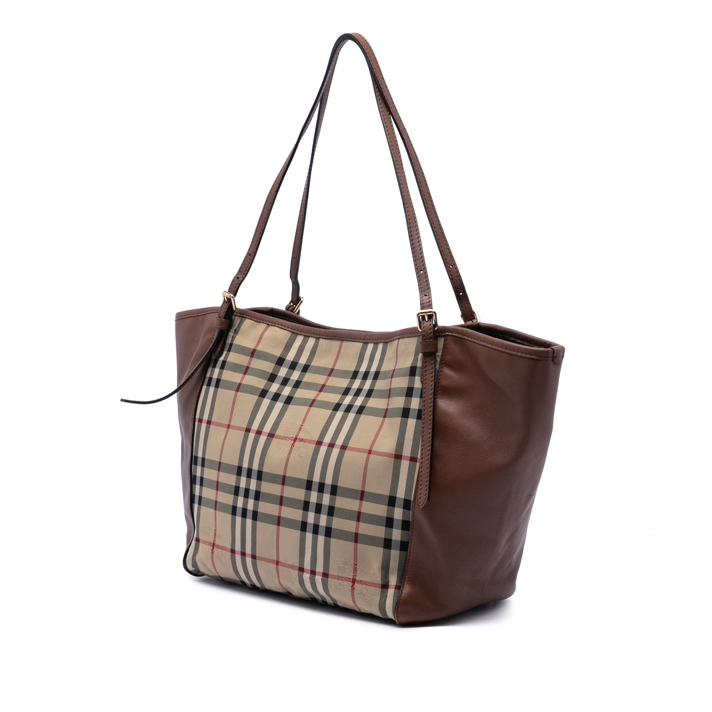 Burberry Small Haymarket Check Canvas and Leather Canterbury Tote
