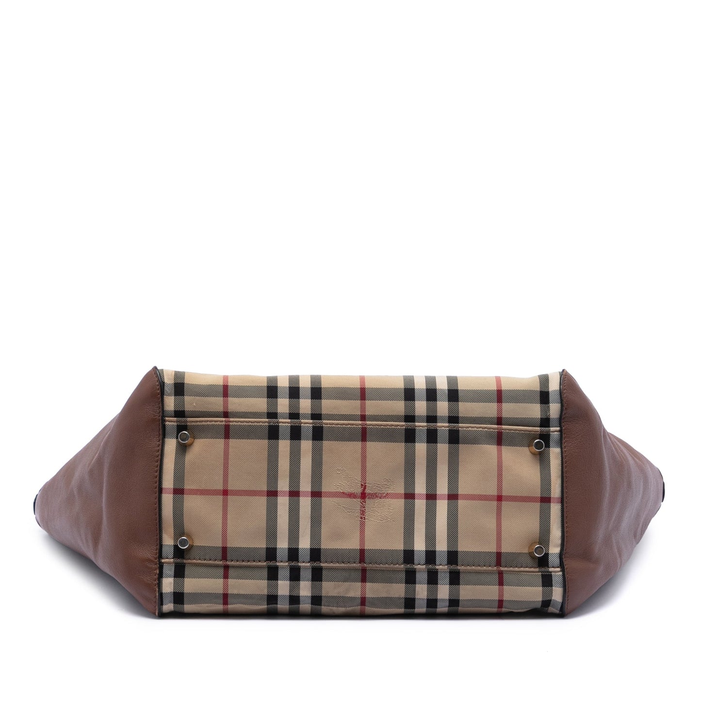 Burberry Small Haymarket Check Canvas and Leather Canterbury Tote