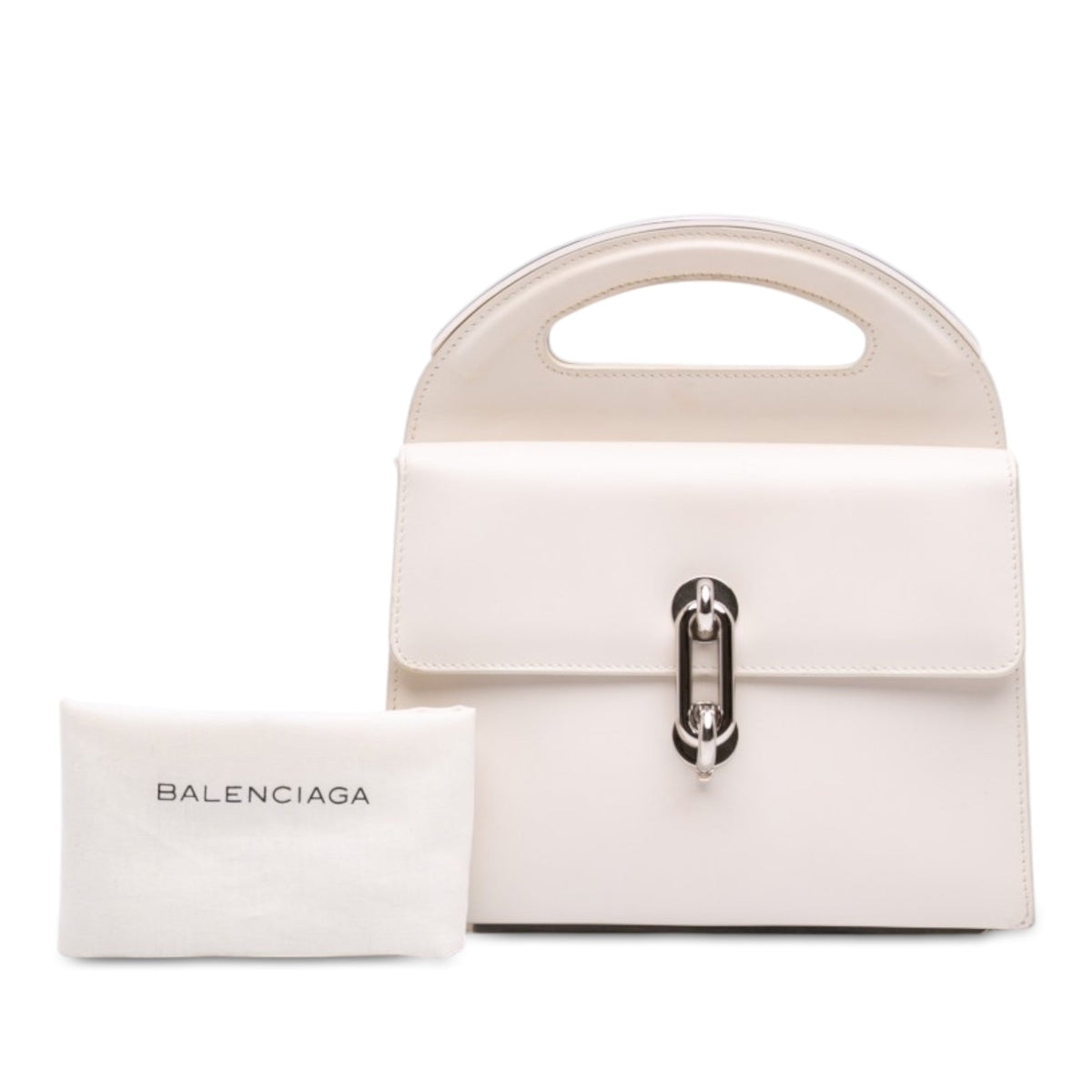 Balenciaga Calfskin Maillon Round Handle Bag M