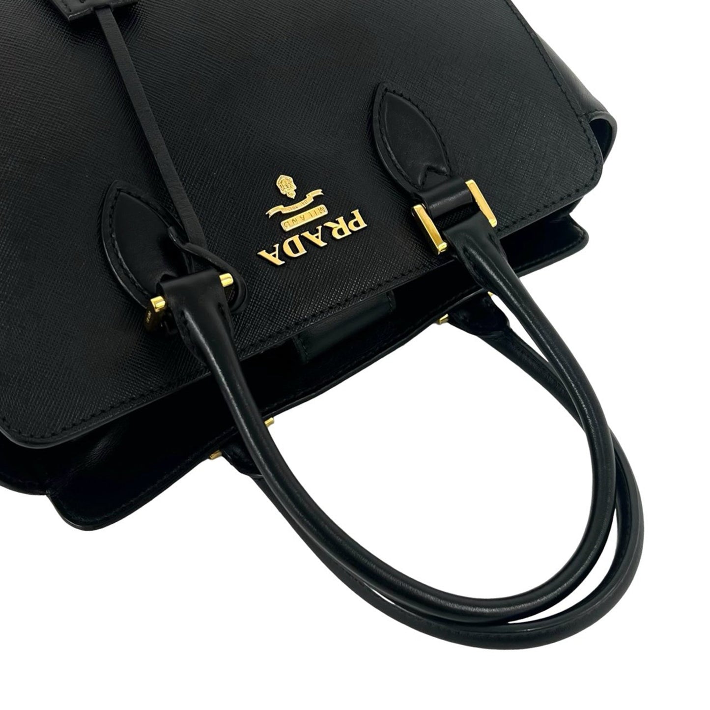 Prada Saffiano and Soft Calf Satchel