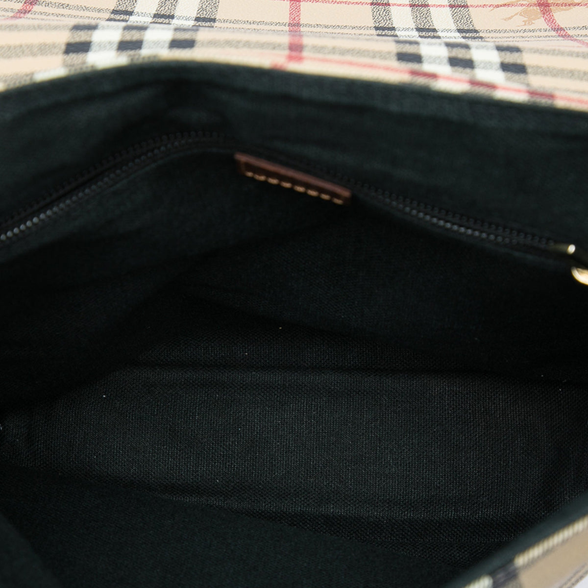 Burberry Haymarket Check Coated Canvas Crossbody — Beige