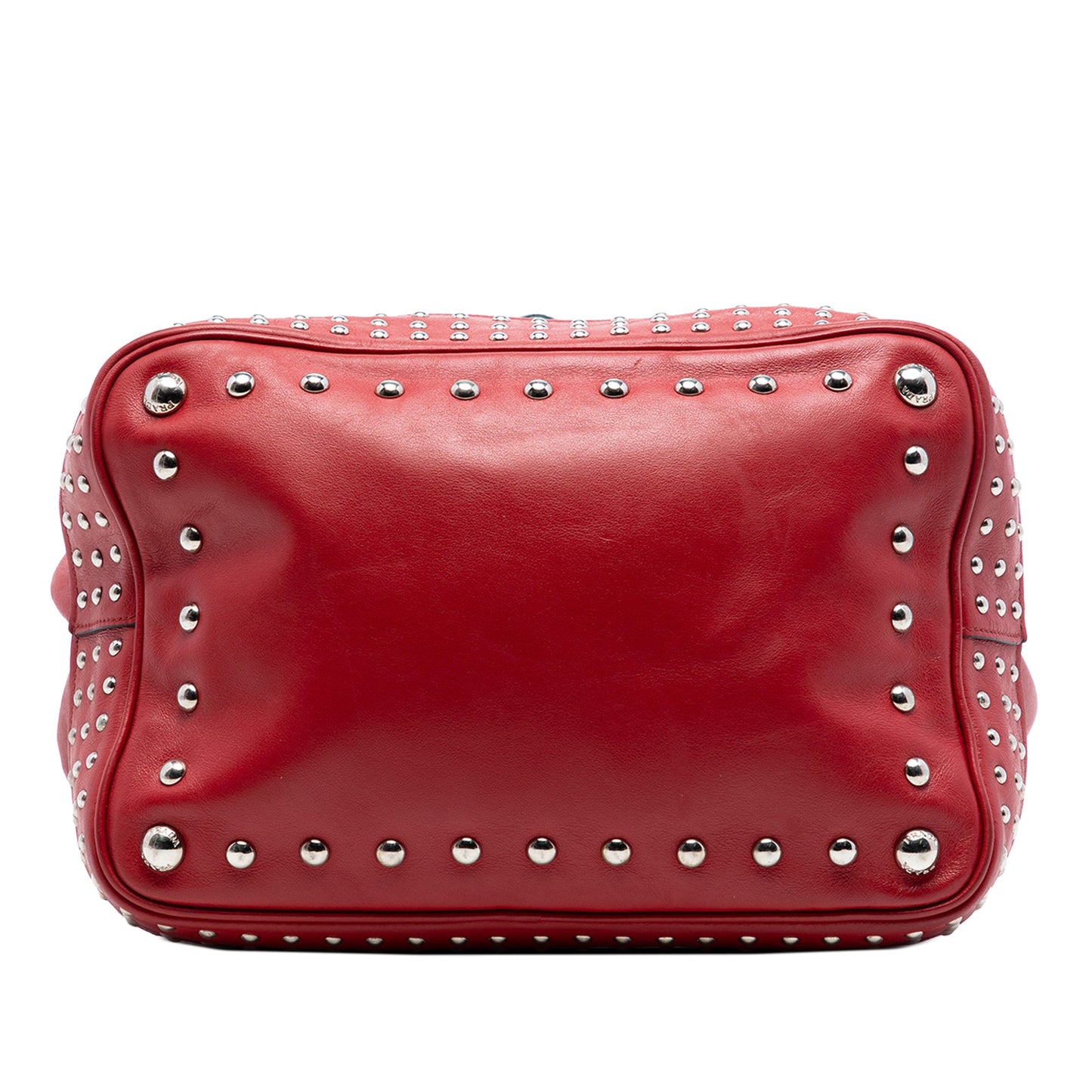 Prada Large Studded Leather Bucket Bag