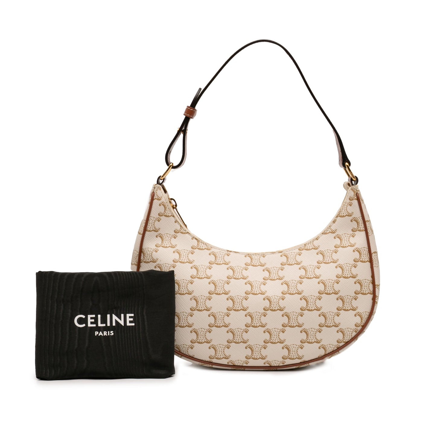 Celine Triomphe Coated Canvas Ava Shoulder Bag