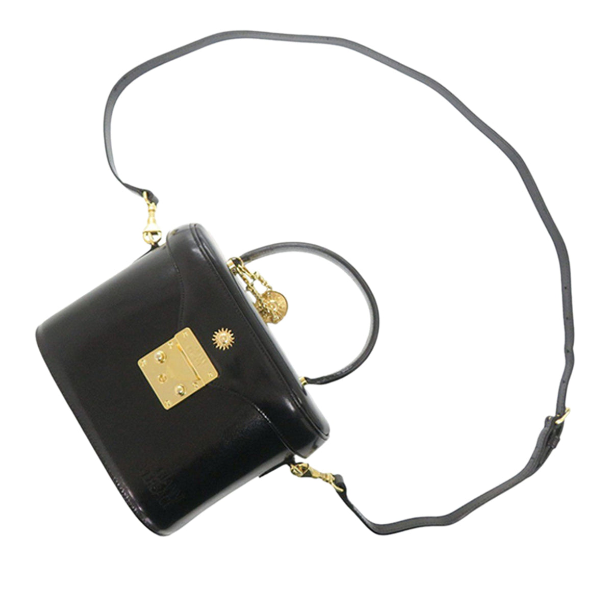 Versace Leather Sun Medallion Vanity Bag