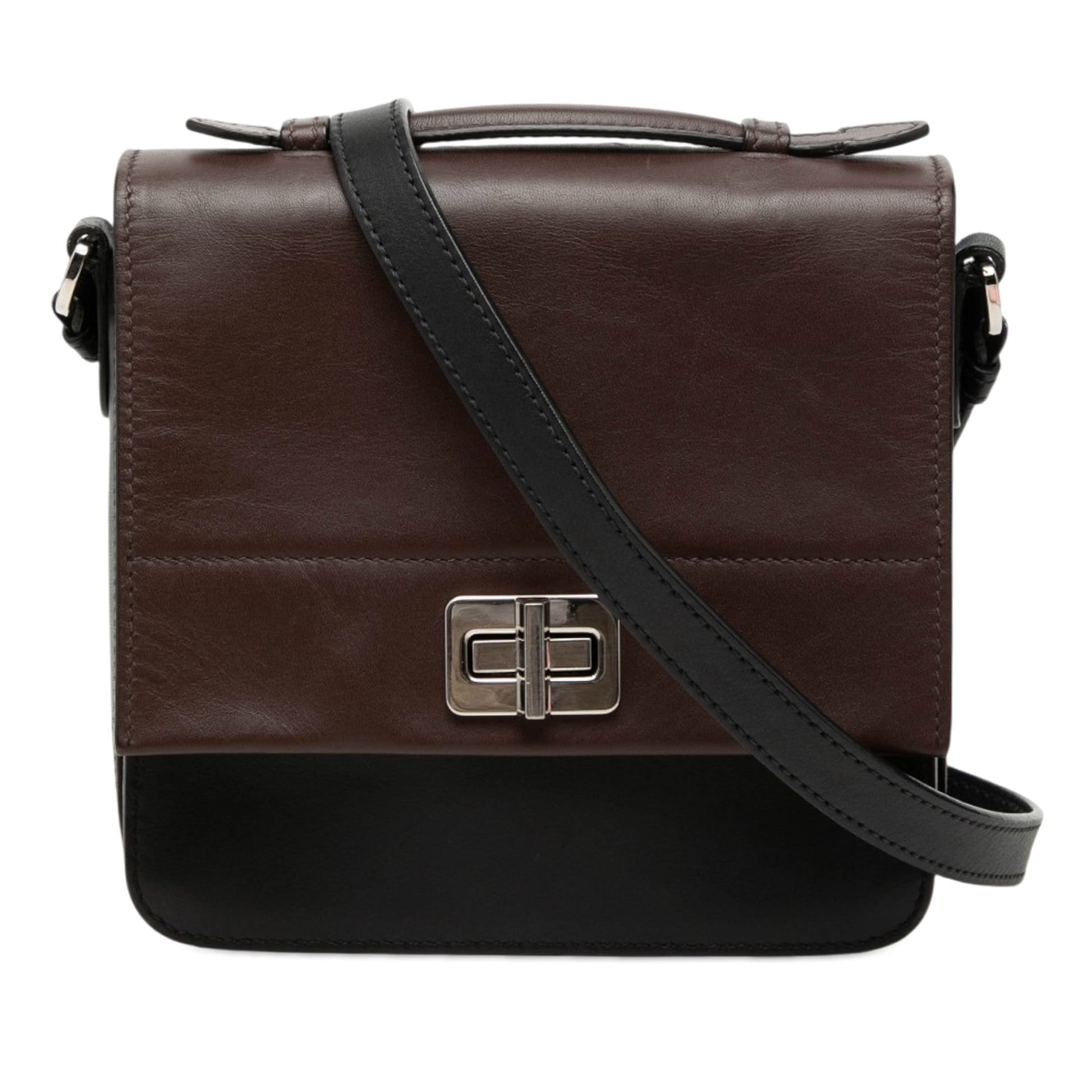 Prada Bicolor City Calf Satchel
