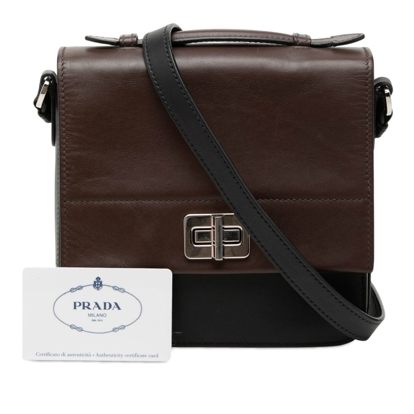 Prada Bicolor City Calf Satchel