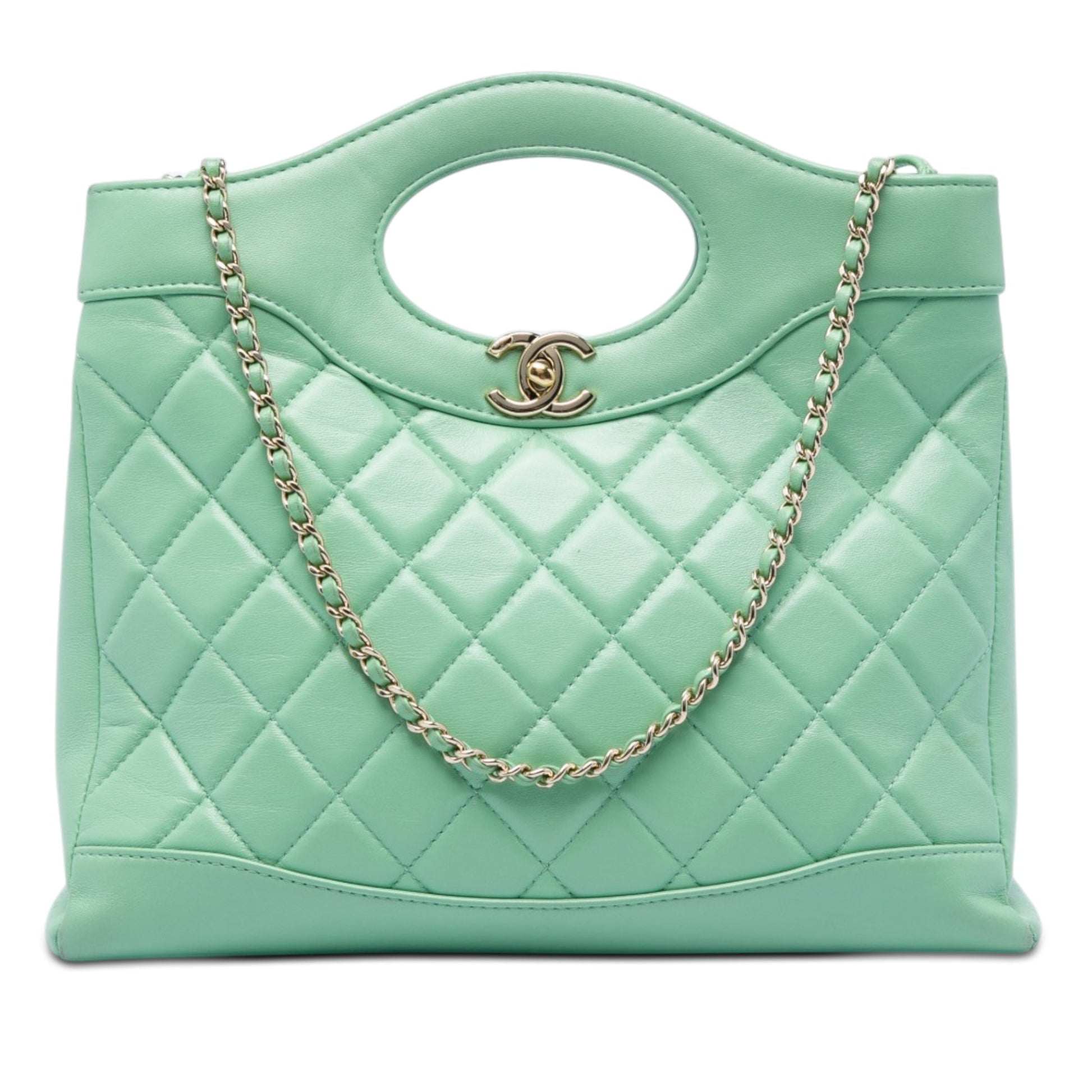 Chanel Small Quilted Shiny Lambskin 31 Shopping Bag