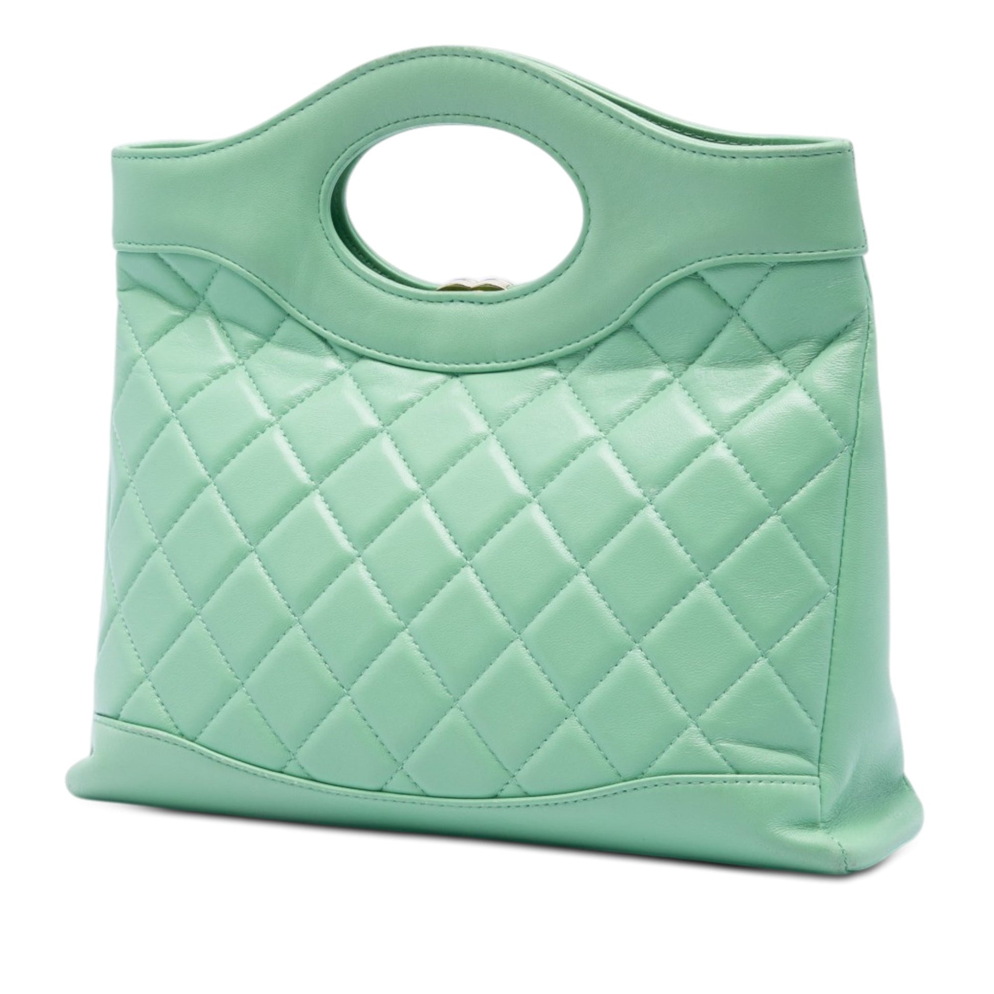 Chanel Small Quilted Shiny Lambskin 31 Shopping Bag