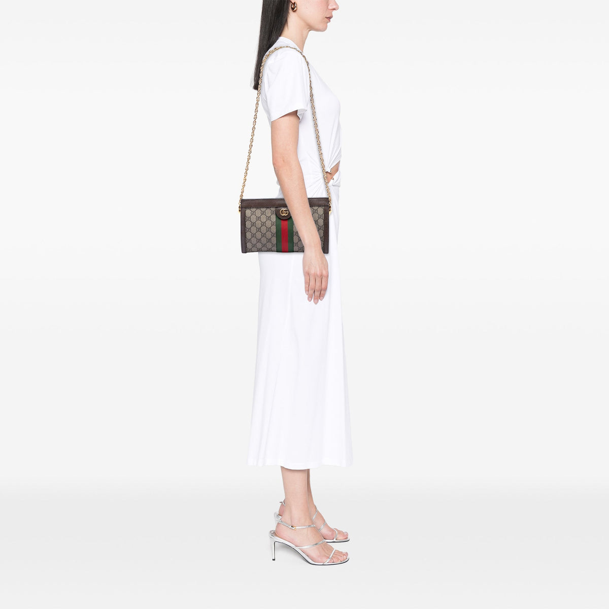 Gucci Small GG Supreme Web Ophidia Chain Crossbody