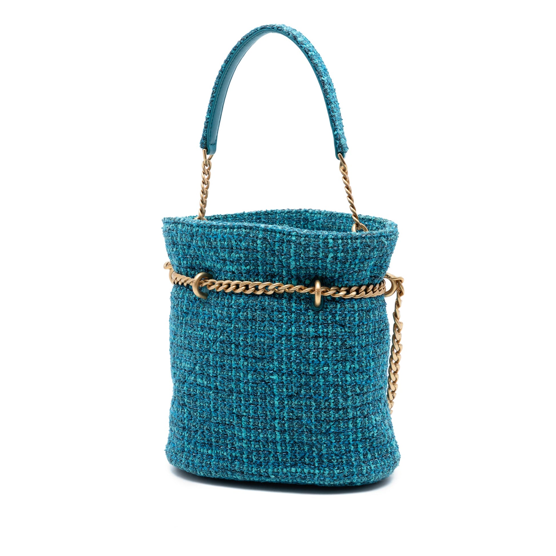 Chanel Tweed Pending CC Top Handle Bucket Bag
