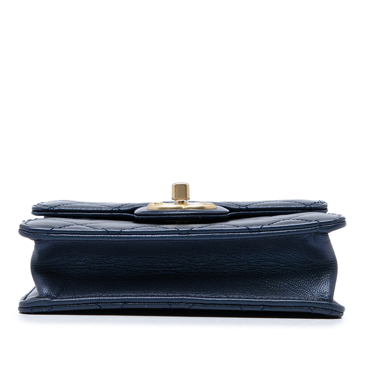 Chanel Small Quilted Lambskin Chic Pearls Flap — Blue