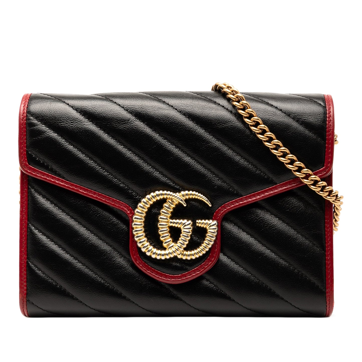 Gucci GG Marmont Matelasse Leather Torchon Wallet On Chain