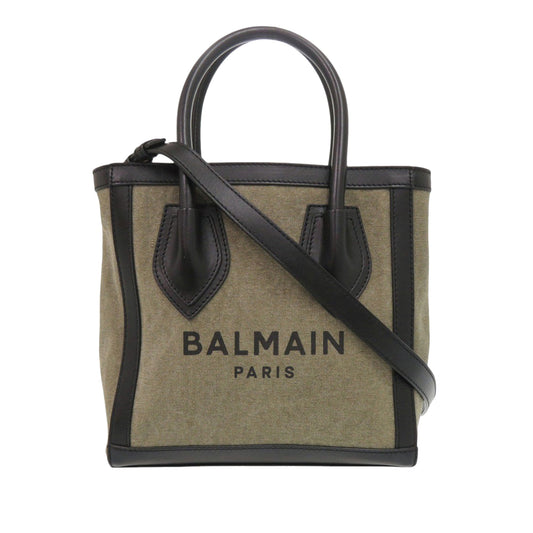 Balmain Canvas B Army 24 Shopping Satchel