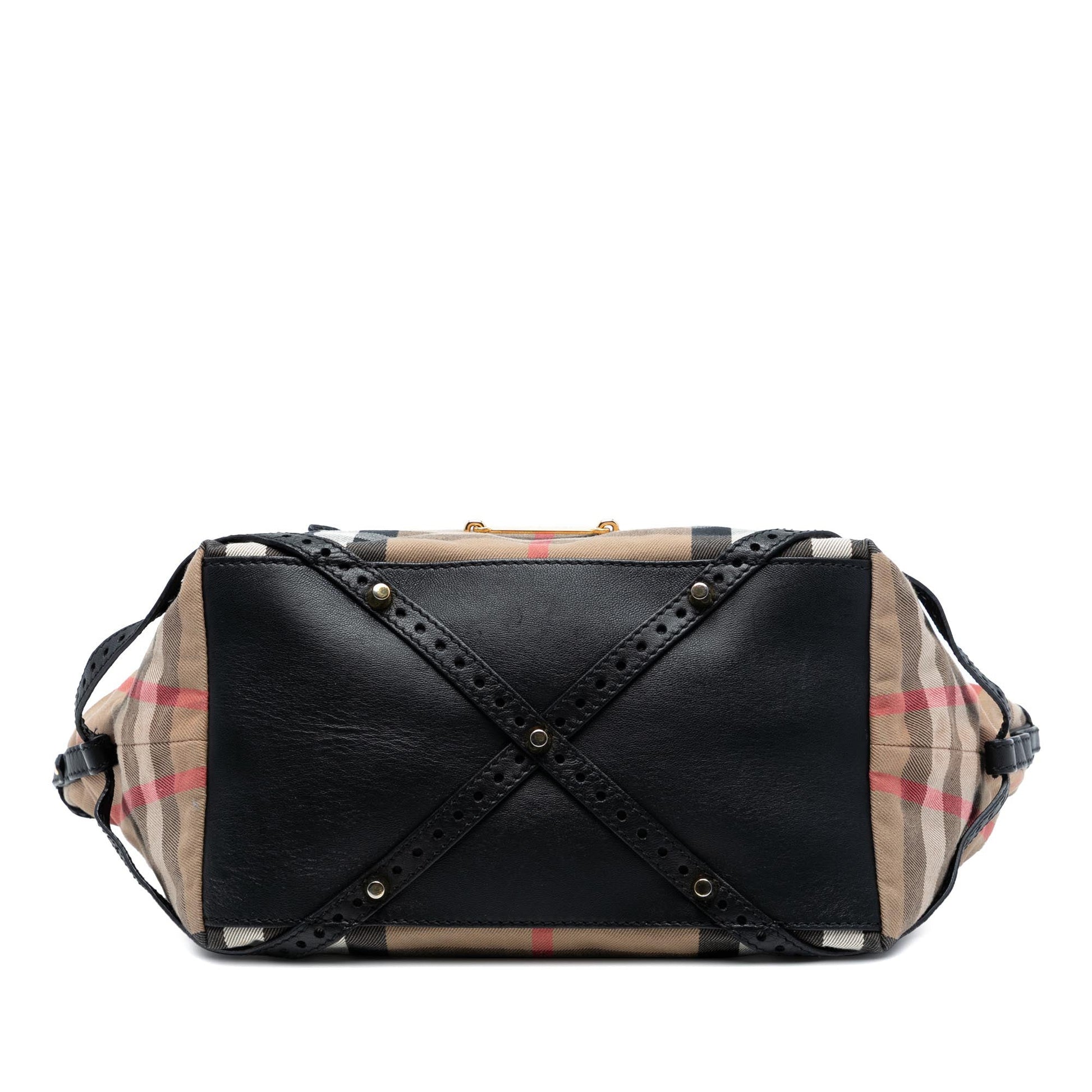 Burberry Small House Check Canvas Bridle Salisbury Tote