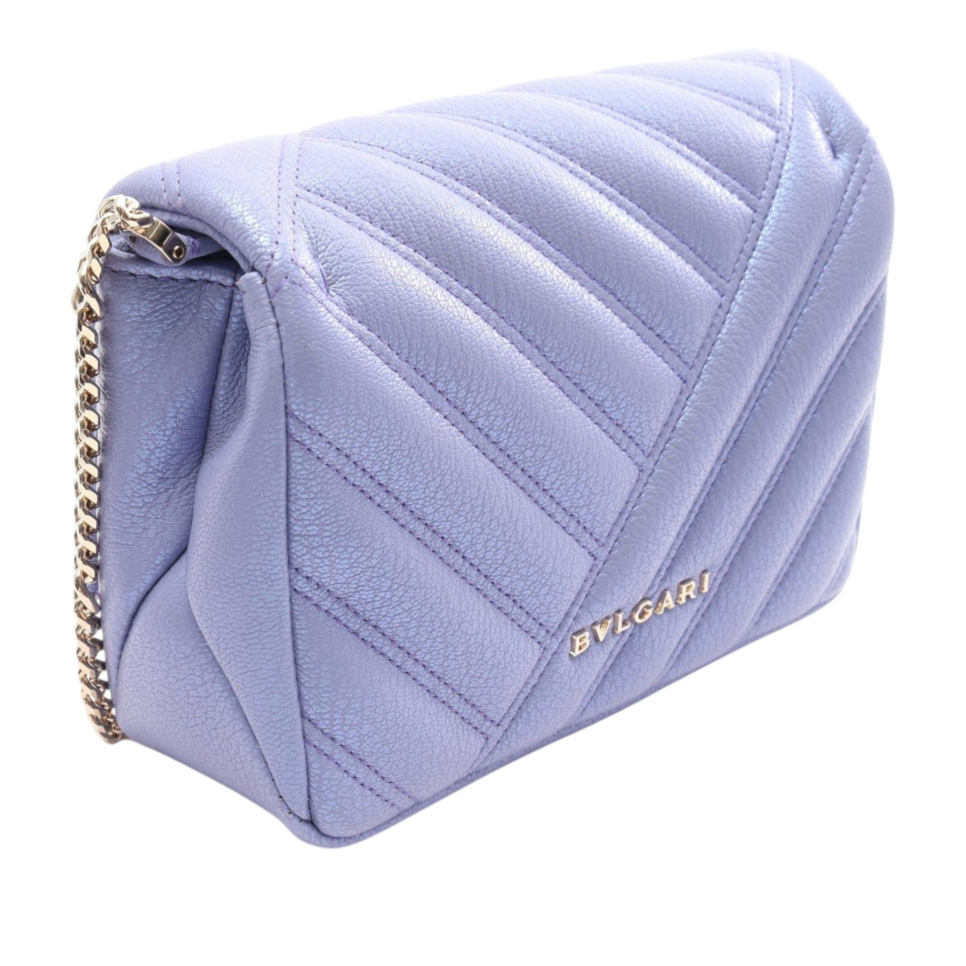 Bvlgari Leather Serpenti Cabochon Chain Crossbody