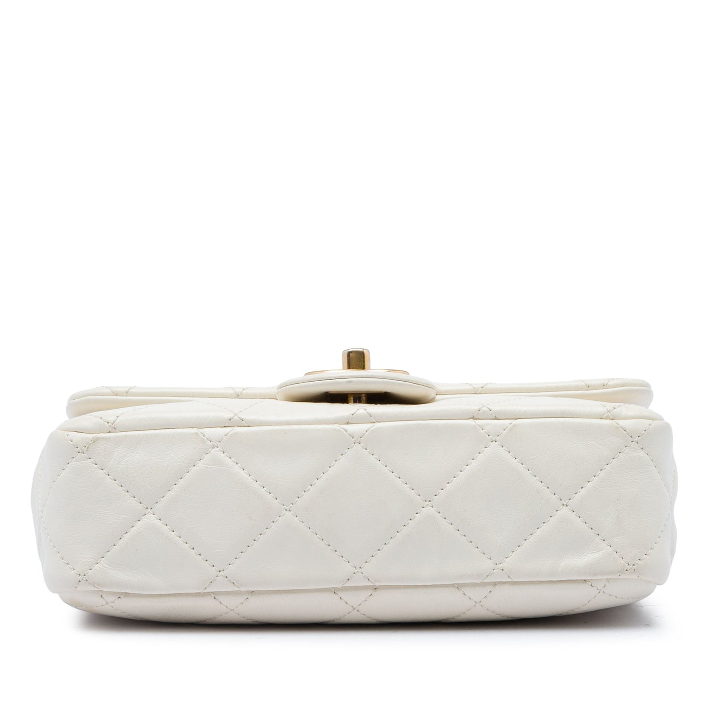 Chanel Mini Quilted Calfskin Crystal Pearls Chain Flap