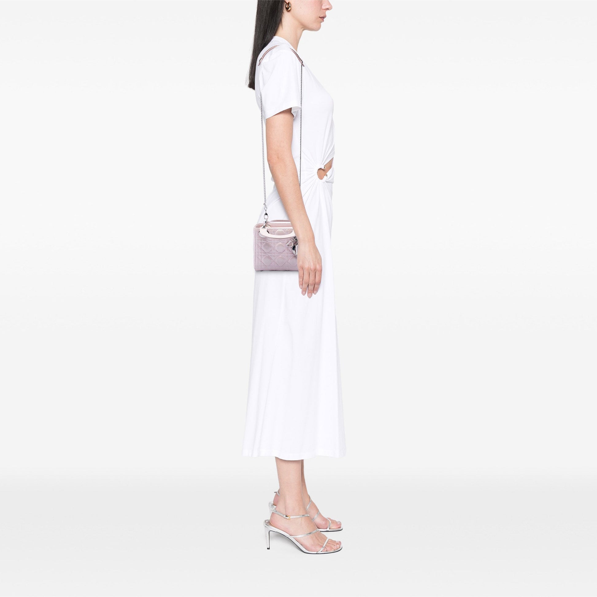 Dior Mini Iridescent Lambskin Cannage Lady Dior