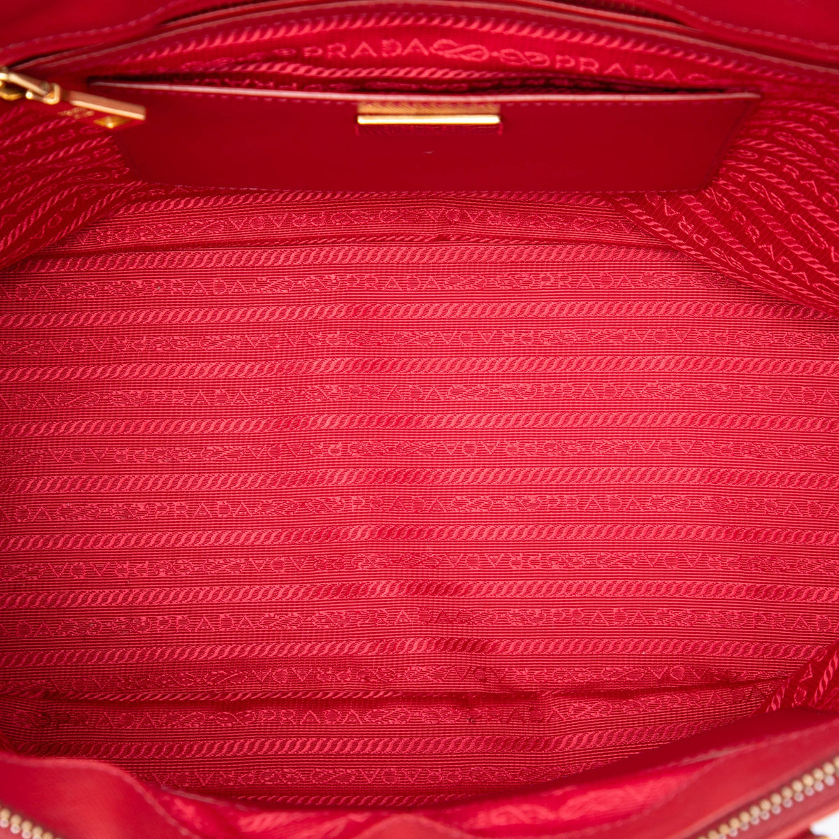 Prada Medium Saffiano Lux Galleria Double Zip Tote — Red