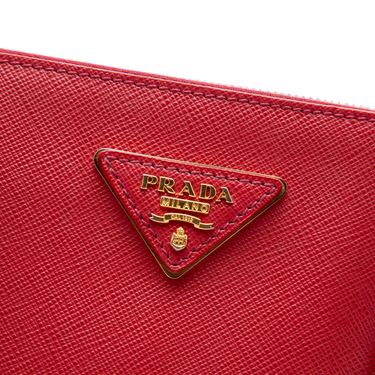 Prada Medium Saffiano Lux Galleria Double Zip Tote — Red