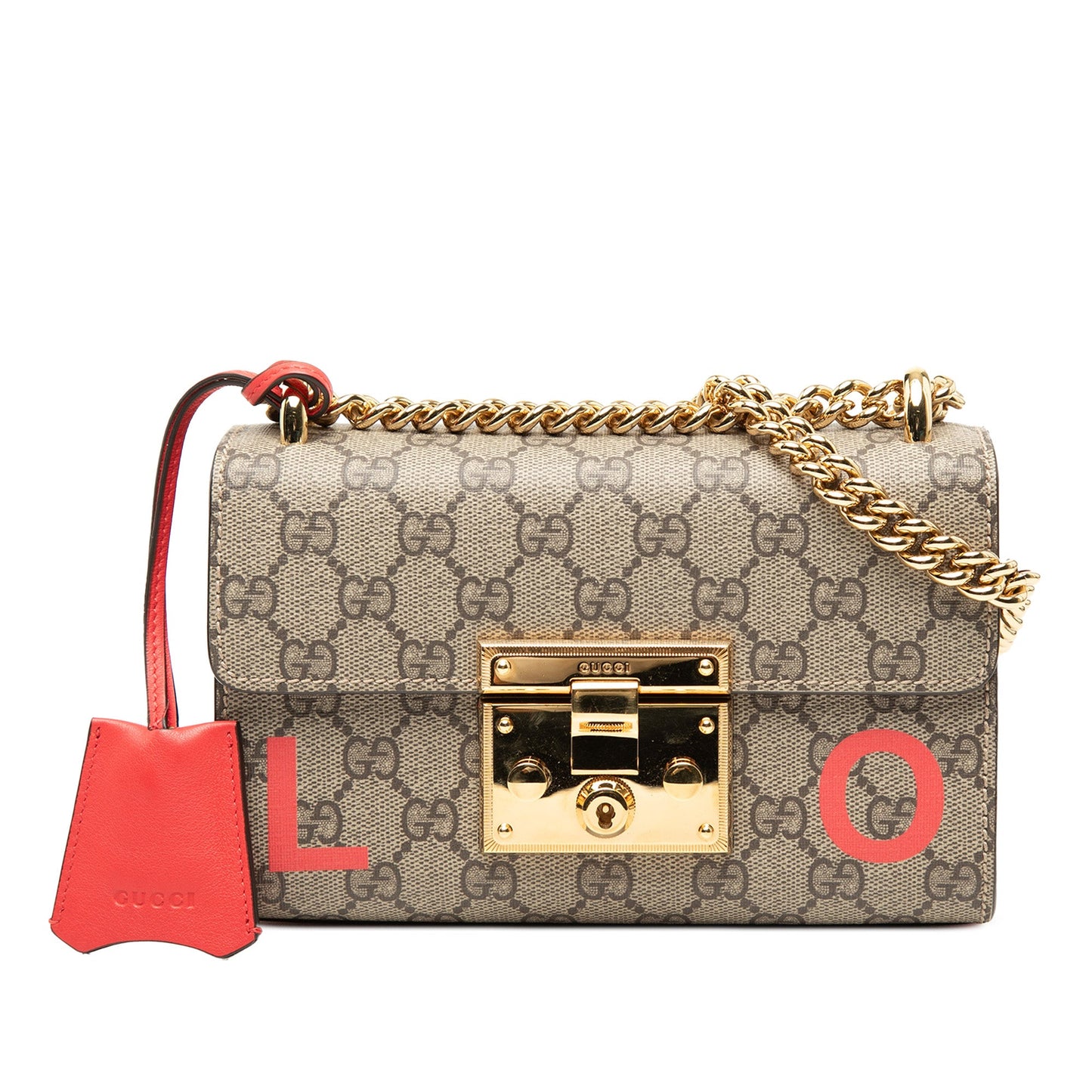 Gucci Small GG Supreme Love Padlock Crossbody