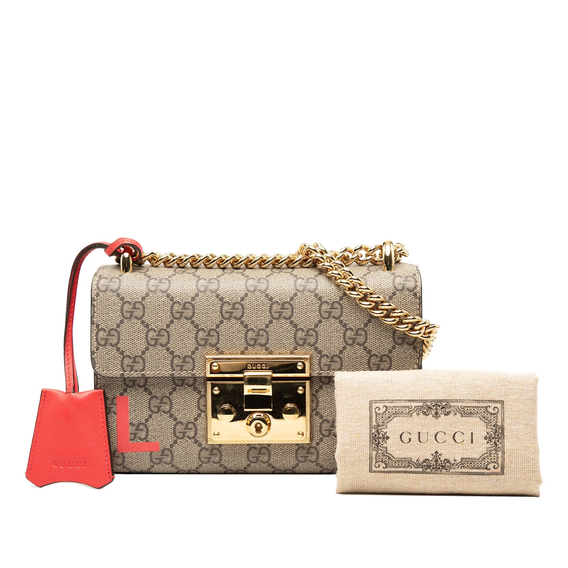 Gucci Small GG Supreme Love Padlock Crossbody
