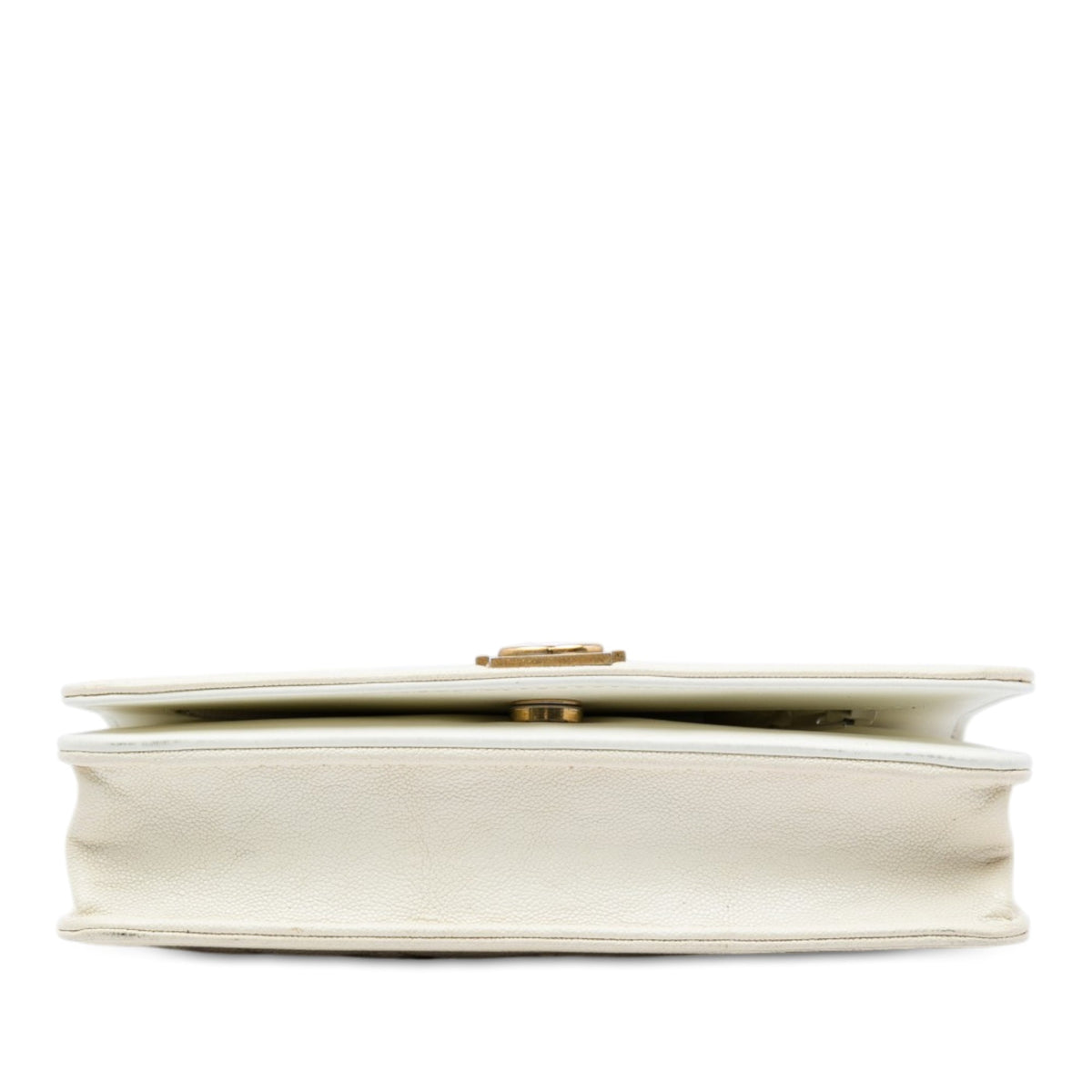 Chanel Quilted Caviar Boy Wallet on Chain — White