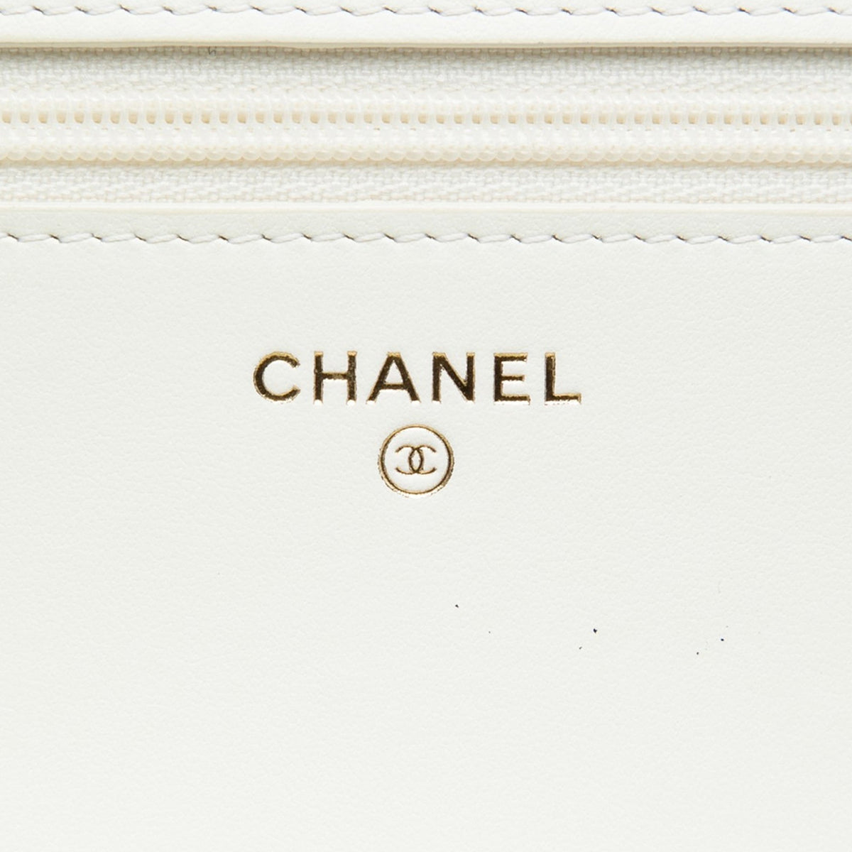 Chanel Quilted Caviar Boy Wallet on Chain — White