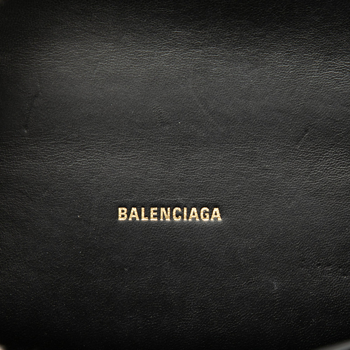 Balenciaga Calfskin Hourglass Top Handle Bag XS — Black