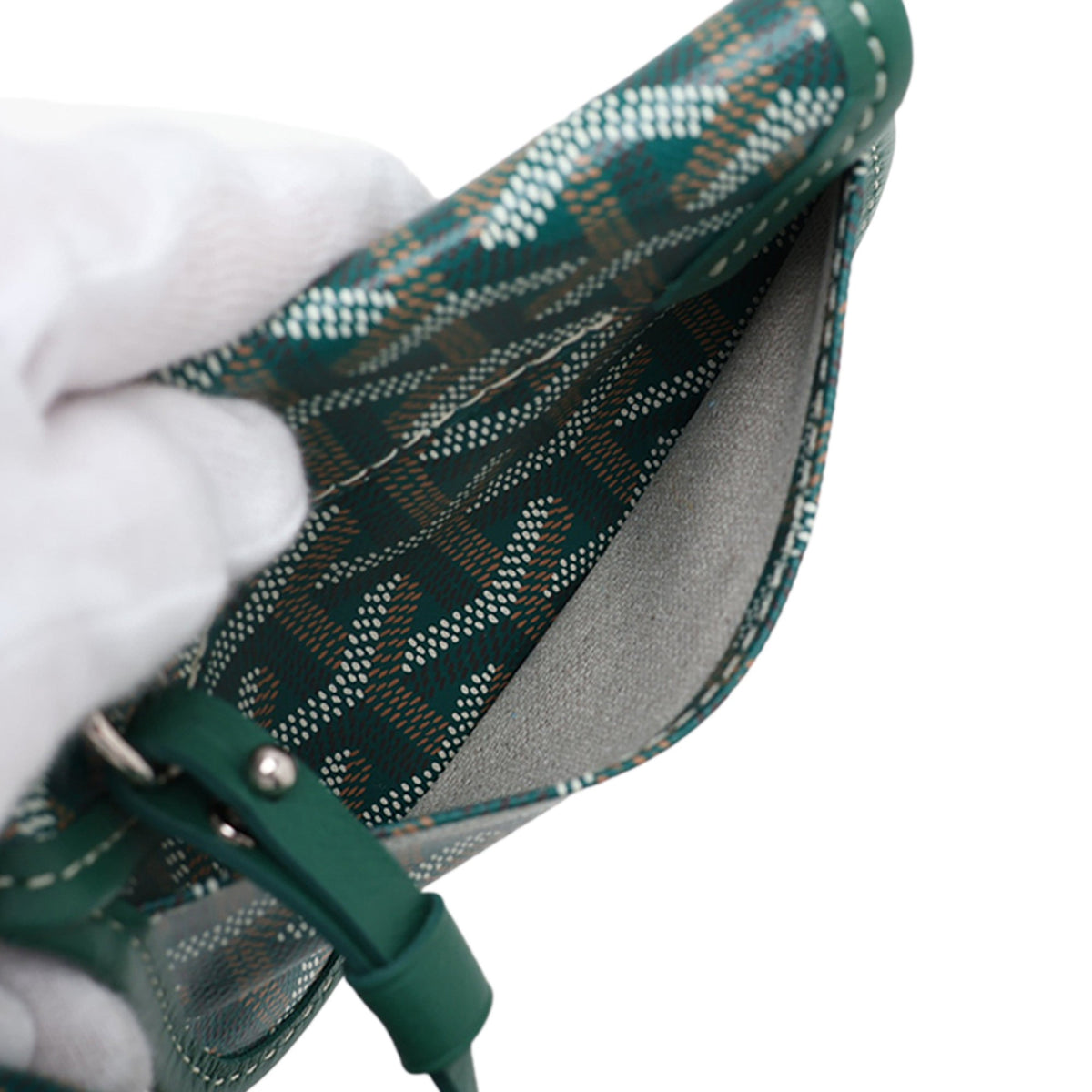 Goyard Goyardine Mini Boheme Hobo — Green