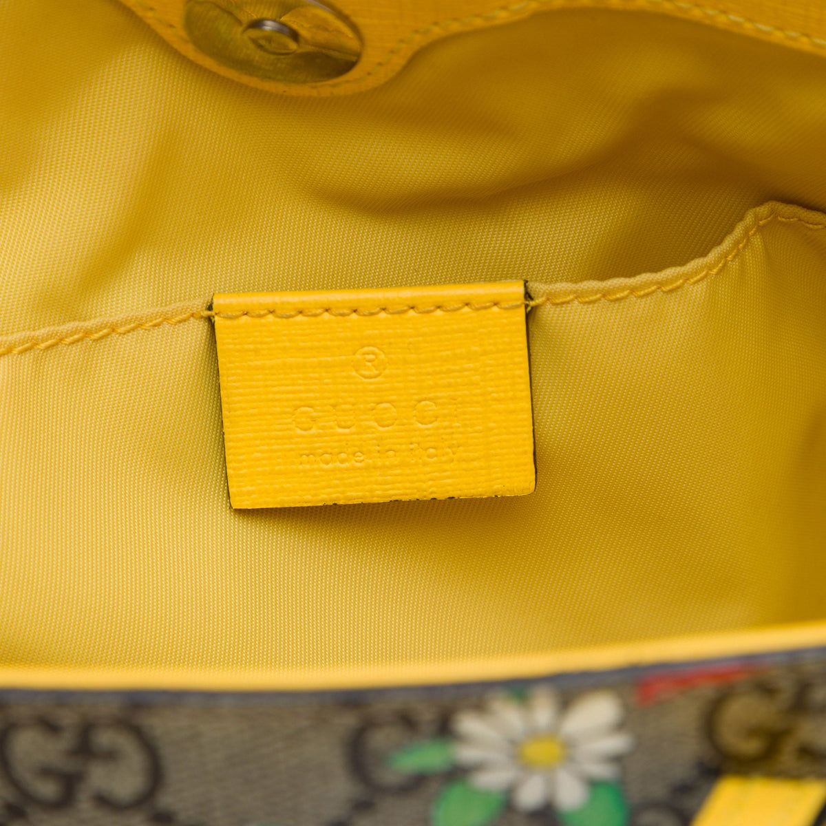 Gucci Yuko Higuchi Childrens GG Supreme Cats and Daisies Tote — Beige