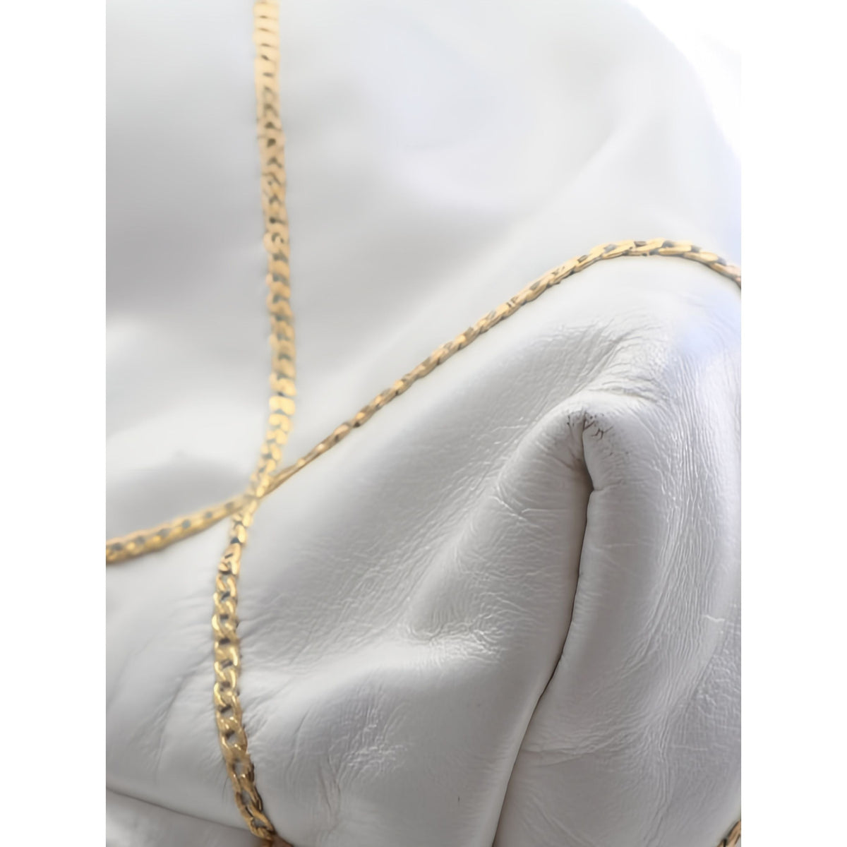 Chanel Small Quilted Shiny Calfskin Chain 22 Handbag — White