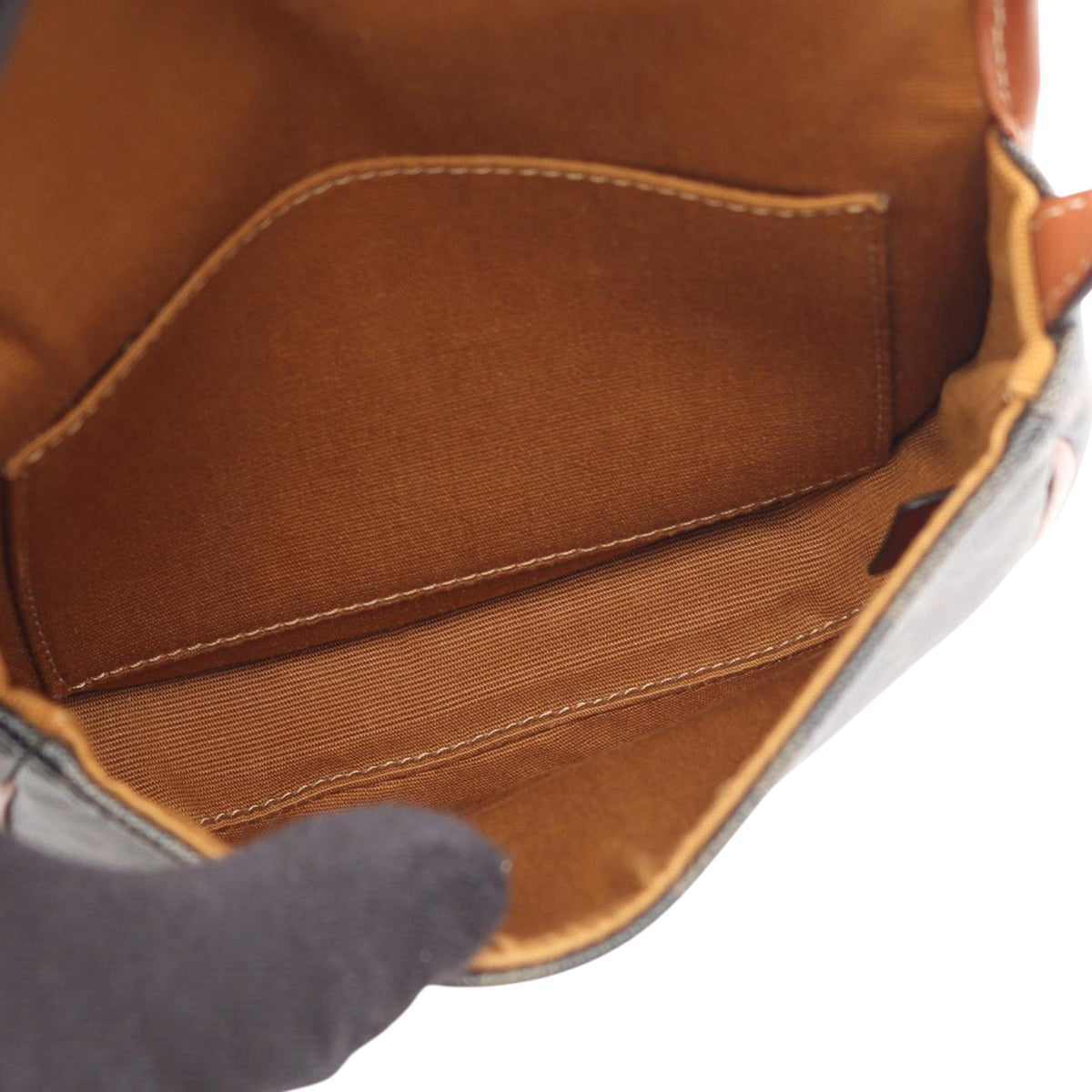 Celine Mini Triomphe Coated Canvas Besace Crossbody — Brown