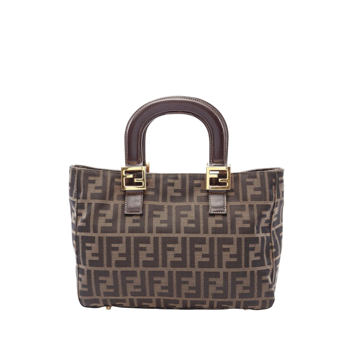 Fendi Zucca Canvas Handbag — Brown